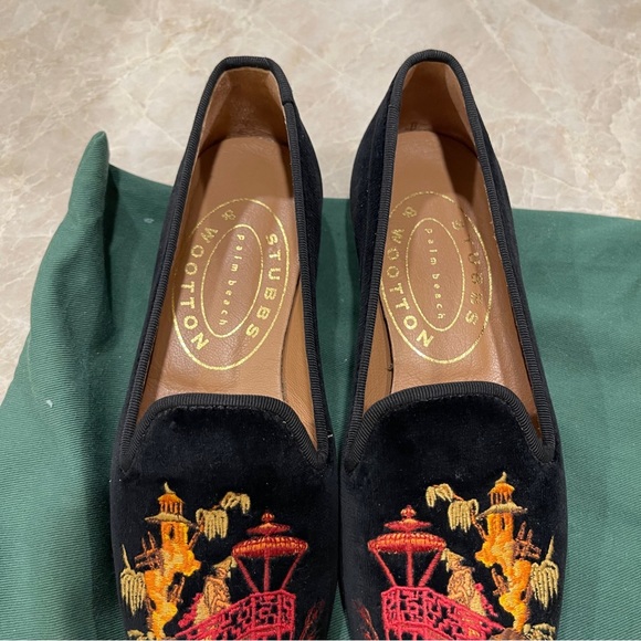 Stubbs & Wooten velvet loafer - Picture 4 of 5